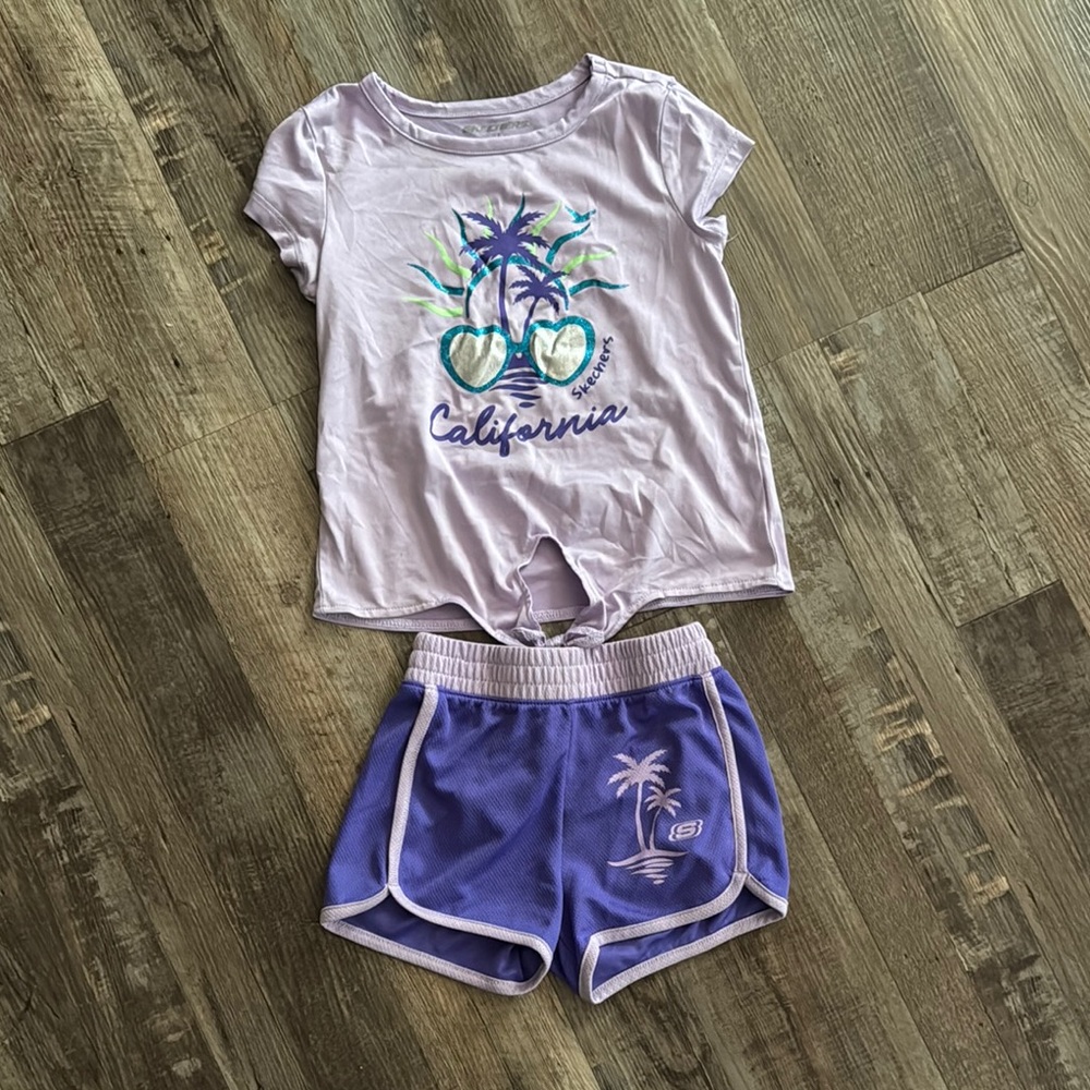 Skechers Purple Kids Matching Set
